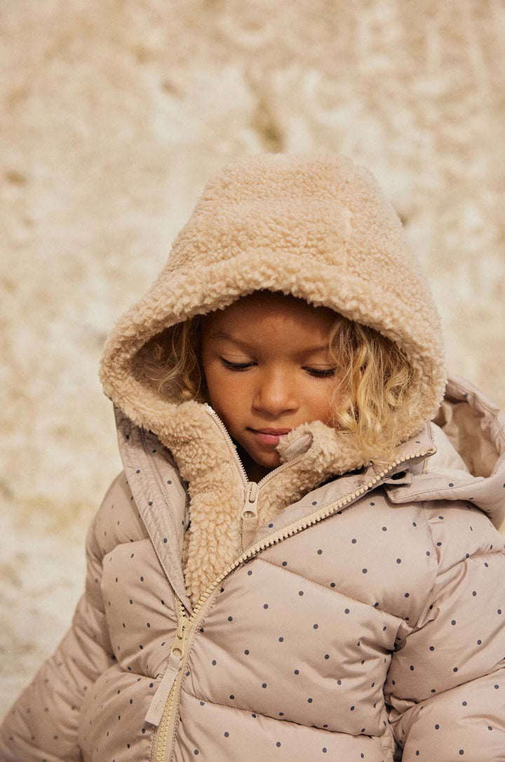 KONGES SLOJD Teddy nyakmelegítő kapucnival - Oxford Tan