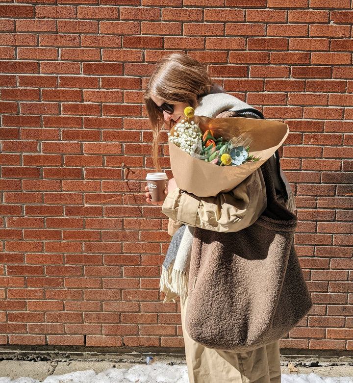 STUDIO NOOS Táska - Brown Chunky Teddy Mom-Bag