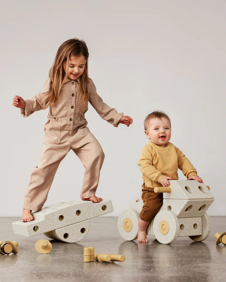 MODU Életnagyságú építőjáték - Dreamer Kit - Sand Grey / Honey Yellow