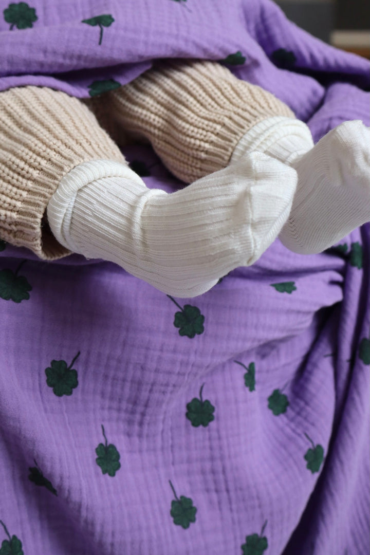 STUDIO NOOS Muszlin pelenka - Purple Clover