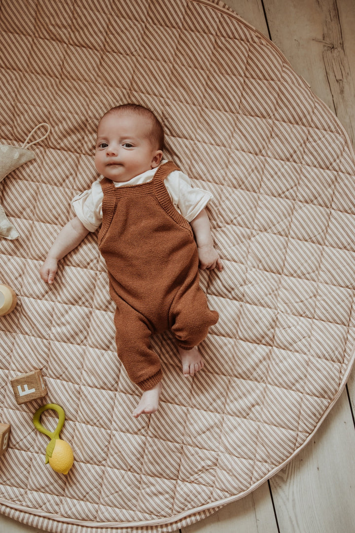 PLAY&GO BABY Organikus játszó alátét/Játéktároló zsák/Táska - Stripes Brown