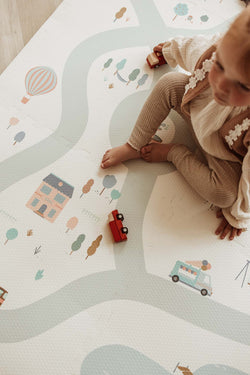 PLAY&GO Kétoldalas puzzle alátét - Város / Terazzo