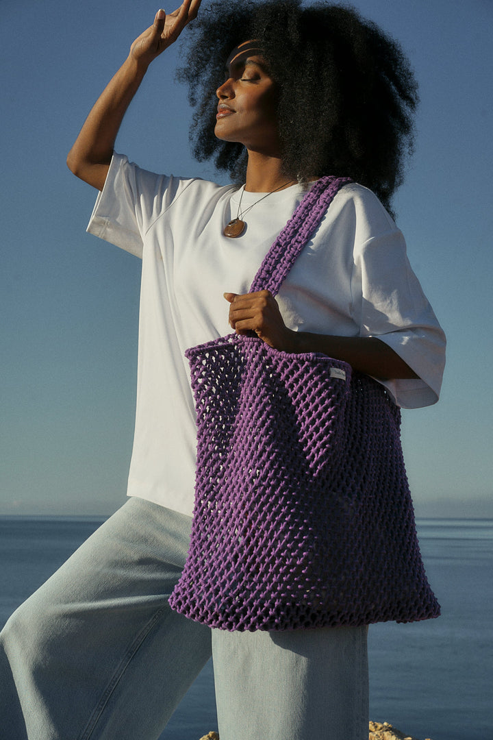 STUDIO NOOS Macrame táska - Purple