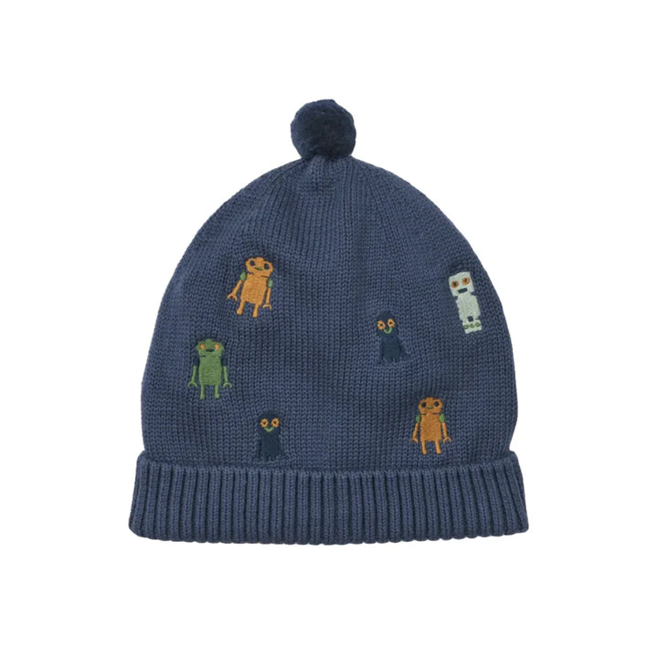 LIEWOOD Aster Beanie sapka - Robots / Indigo