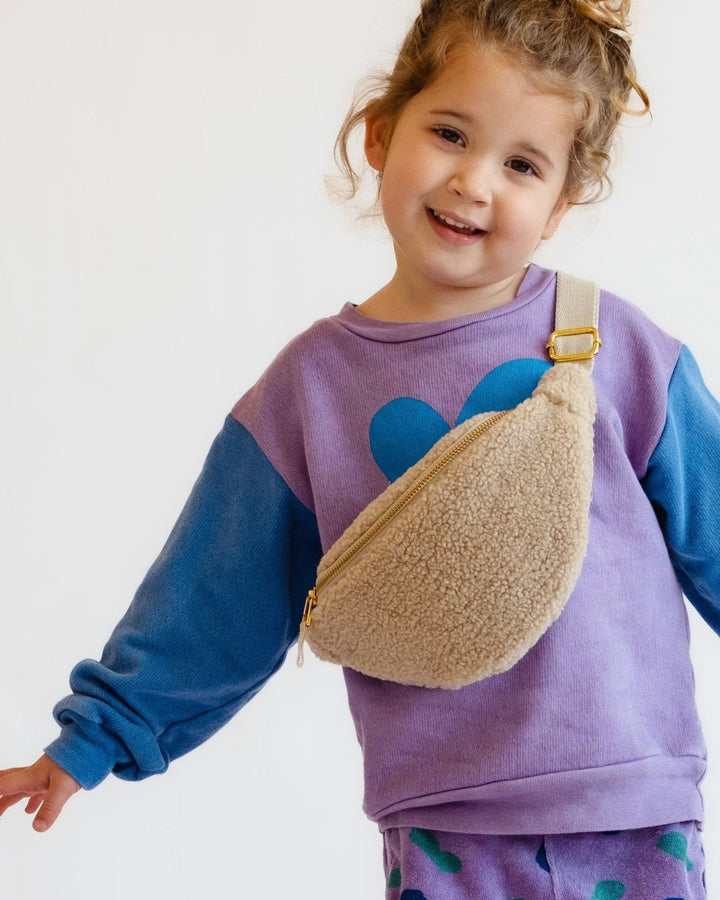 Dětská crossbody ledvinka STUDIO NOOS Teddy Ecru - Se jménem | Stylové doplňky pro děti a ženy | Lavly.cz