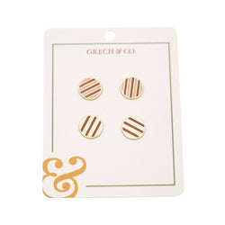 Dětské náušnice GRECH & CO. Stripe 2 páry | Stylové doplňky pro děti a ženy | Lavly.cz