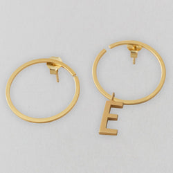 Kruhové náušnice zlaté, 24 mm - DESIGN LETTERS | Stylové doplňky pro děti a ženy | Lavly.cz