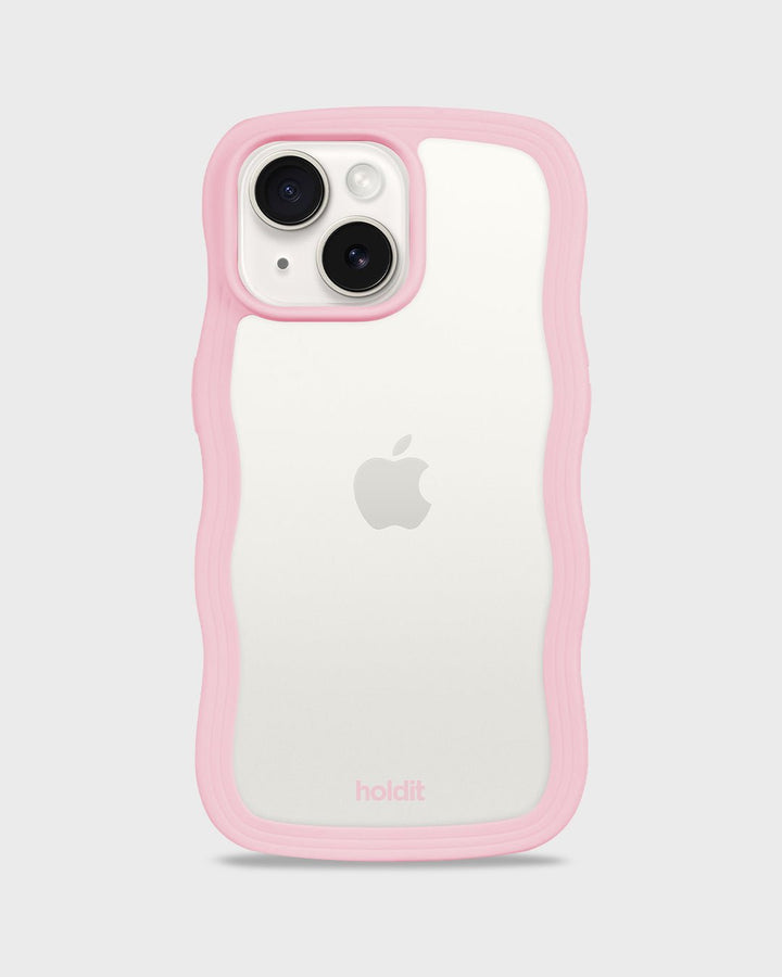 Kryt na iPhone HOLDIT Wavy Pink / Transparent | Lavly.cz
