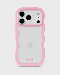 Kryt na iPhone HOLDIT Wavy Pink / Transparent | Lavly.cz