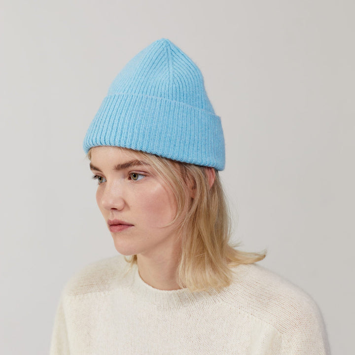 LE BONNET Beanie Aqua - Bárány gyapjúból készült sapka anyukáknak