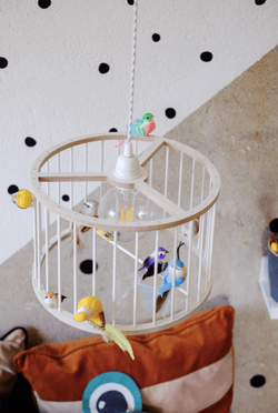 Lustr LAKALUK Birdcage bílý malý | Stylové doplňky pro děti a ženy | Lavly.cz