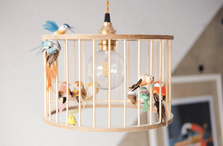 Lustr LAKALUK Birdcage přírodní malý | Stylové doplňky pro děti a ženy | Lavly.cz