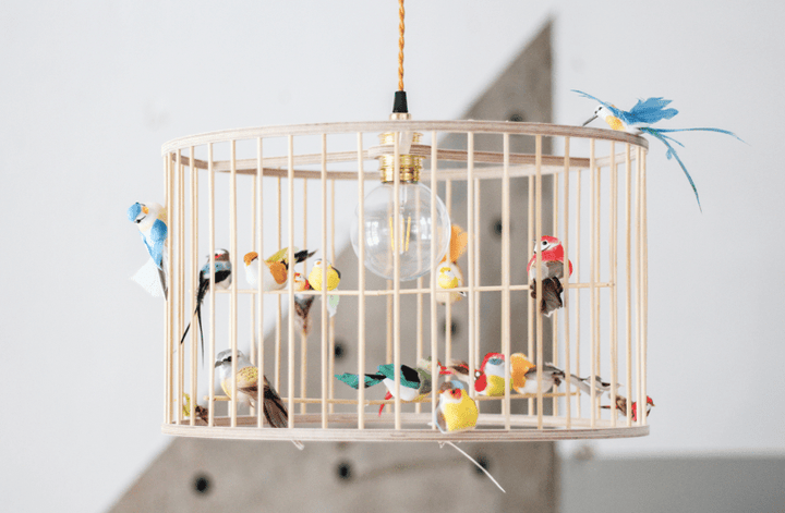 Lustr LAKALUK Birdcage přírodní střední | Stylové doplňky pro děti a ženy | Lavly.cz