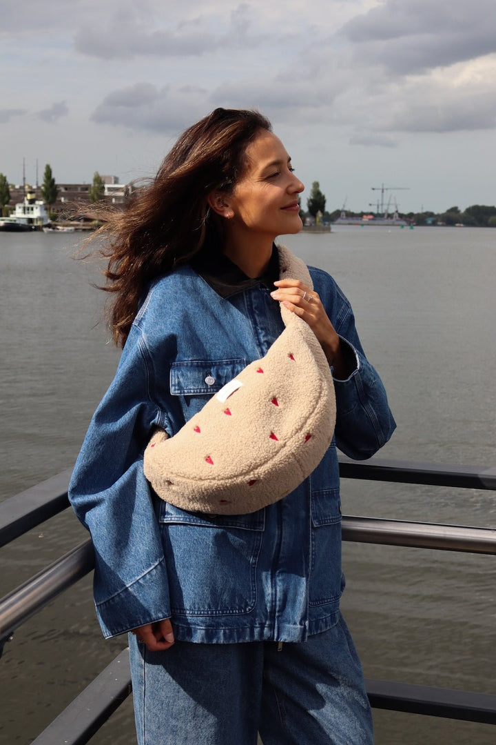 Mini crossbody taška STUDIO NOOS Ecru Teddy Hearts | Stylové doplňky pro děti a ženy | Lavly.cz