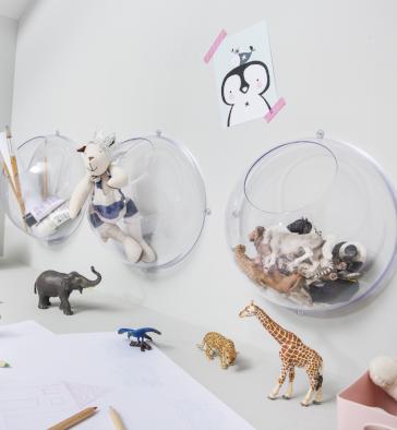 Nástěnné úložné boxy Koziol Orion - 2 kusy - Čiré | Stylové doplňky pro děti a ženy | Lavly.cz