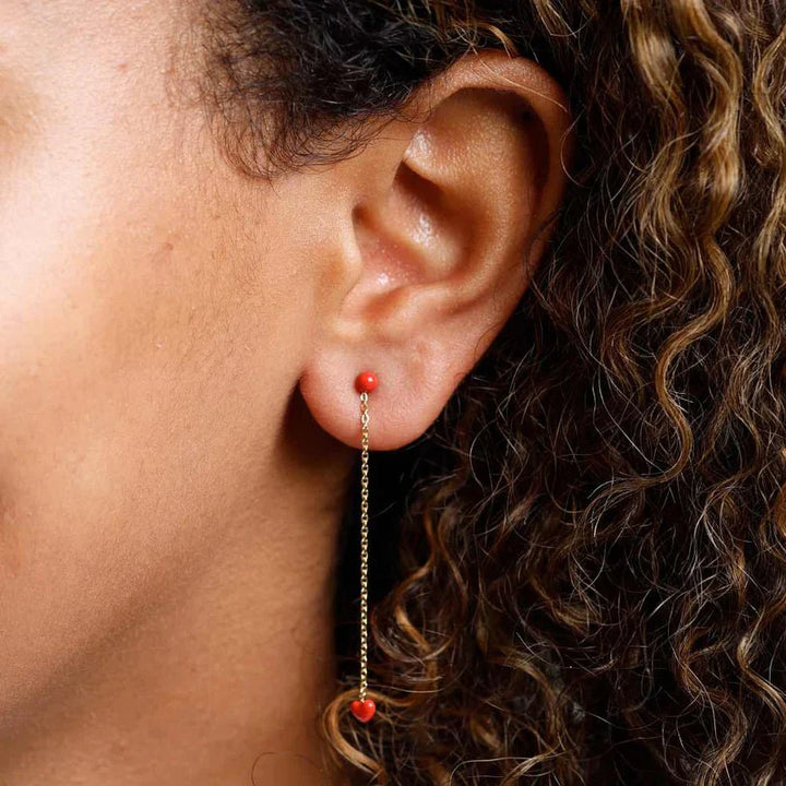 Náušnice řetízky DESIGN LETTERS Little Big Love | Stylové doplňky pro děti a ženy | Lavly.cz