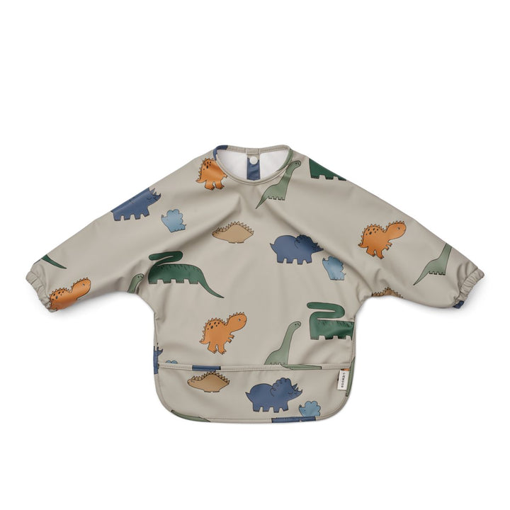 Nepromokavý bryndák s rukávy LIEWOOD Merle Dinosaurs / Mist | Stylové doplňky pro děti a ženy | Lavly.cz
