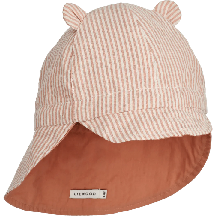 Oboustranný letní klobouk LIEWOOD Gorm Seersucker Proužky Tuscany Rose / Sandy | Stylové doplňky pro děti a ženy | Lavly.cz