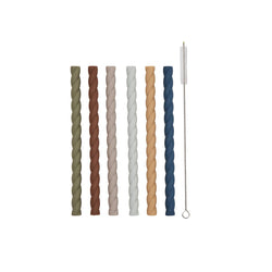 Set šesti silikonových brček OYOY Mellow Caramel / Blue | Stylové doplňky pro děti a ženy | Lavly.cz