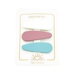 Sponky do vlasů GRECH & CO. Dove White, Mauve Rose, Sky Blue | Stylové doplňky pro děti a ženy | Lavly.cz