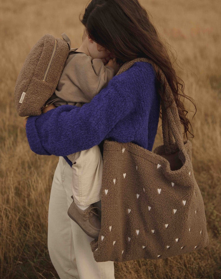 Teddy taška STUDIO NOOS Brown Hearts | Stylové doplňky pro děti a ženy | Lavly.cz