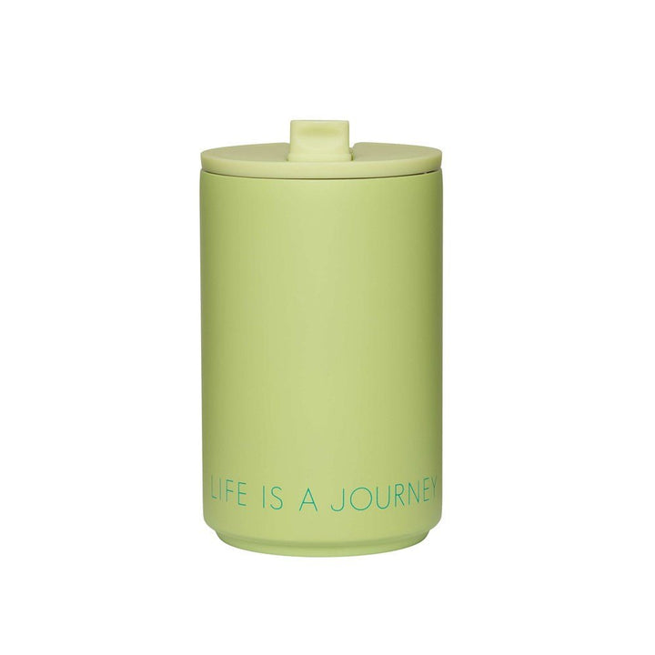 Termohrnek DESIGN LETTERS Life is a Journey Lime | Stylové doplňky pro děti a ženy | Lavly.cz