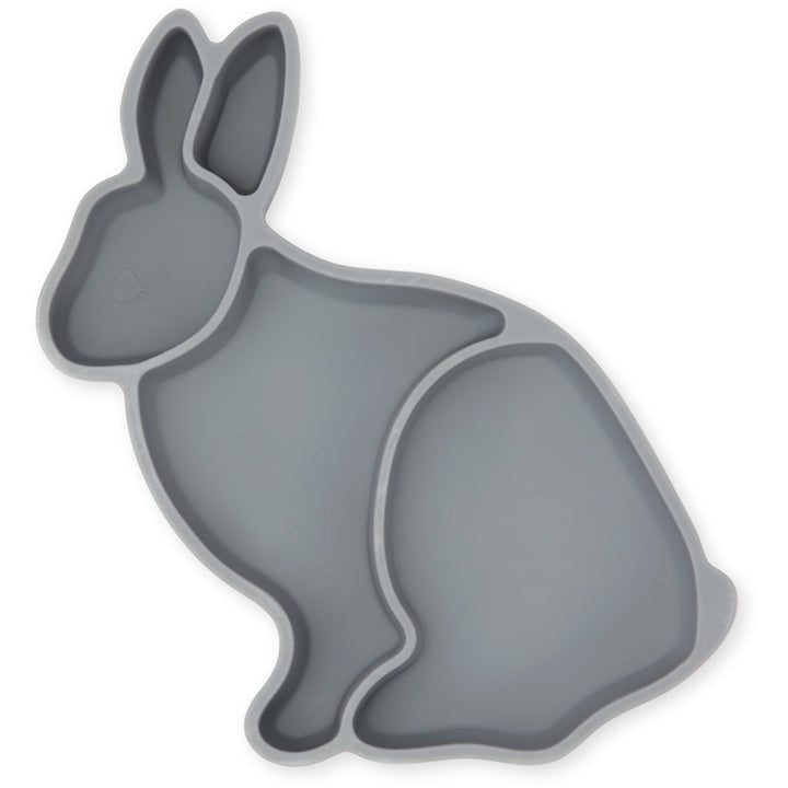 KONGES SLOJD Részekre osztott szilikon tál tapadókoronggal - Bunny